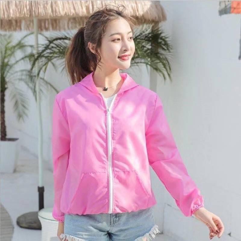 Jaket Sepeda Wanita Korea Style Jacket Jogging Anti UV Import Cepat Kering CAHAYATOPIPET Jaket1