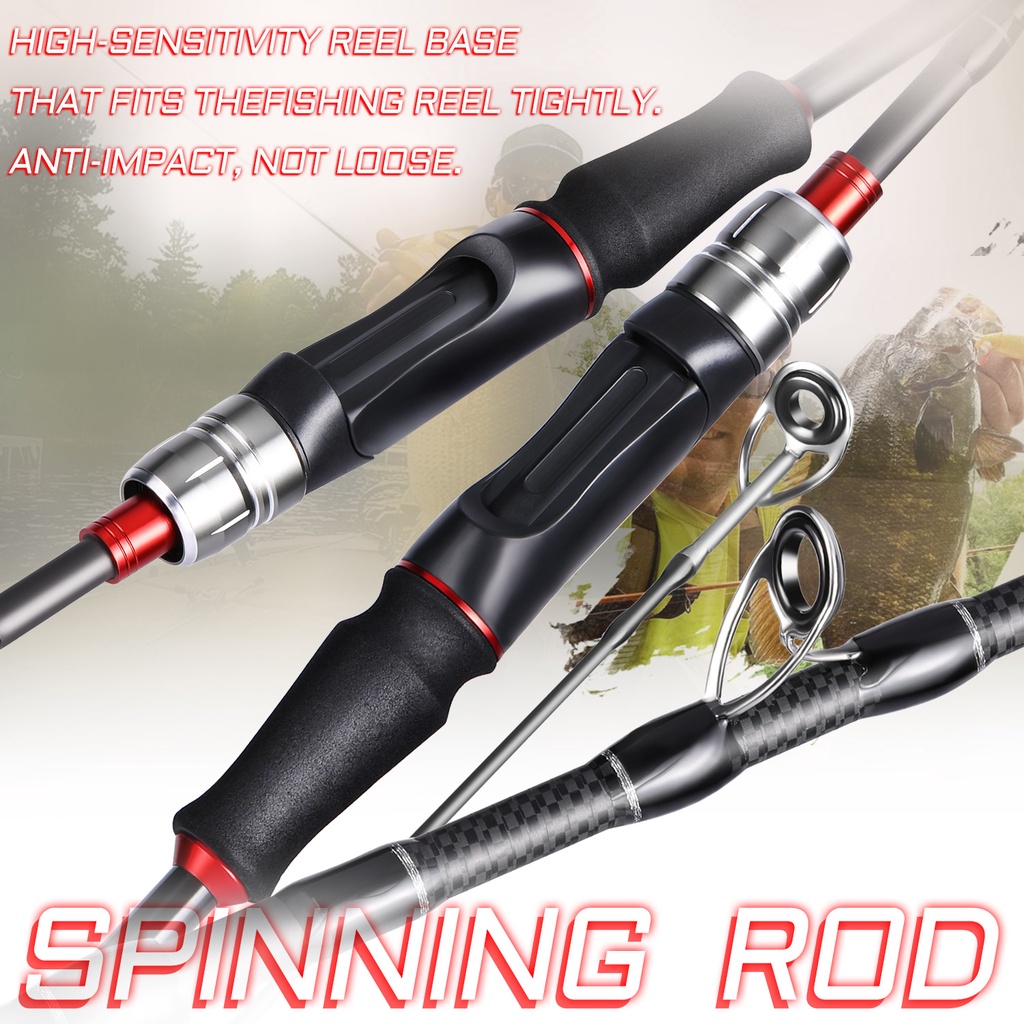 Sougayilang Spinning Casting Fishing Rod 1.8m/2.1m Carbon Fiber EVA Handle Fishing Rod Line Wt 10-20LB Pancing Kuat