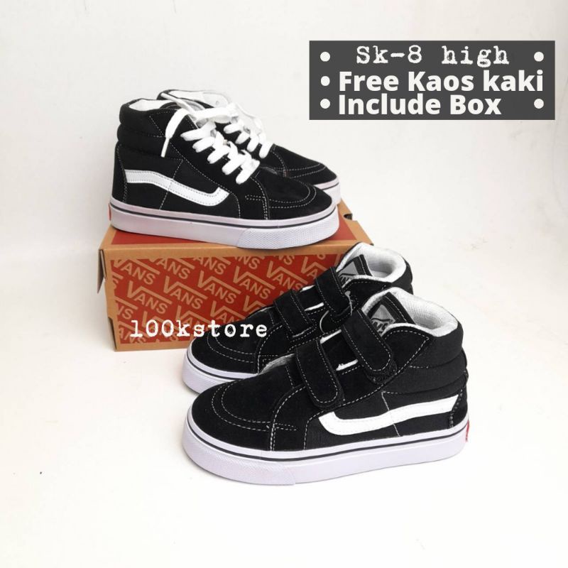 sepatu anak laki laki perempuan sk8 high sneakers kids sepatu sekolah anak