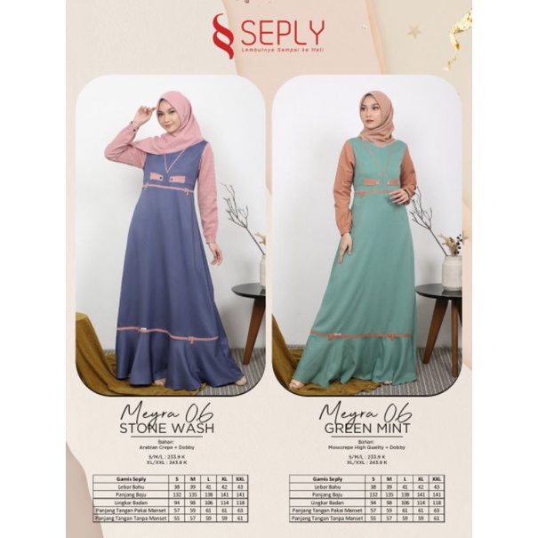 [COD] NEW ARRIVAL BAJU GAMIS JUMBO SEPLY MEYRA 06 ORIGINAL || PUSAT DISTRIBUTOR TERLARIS
