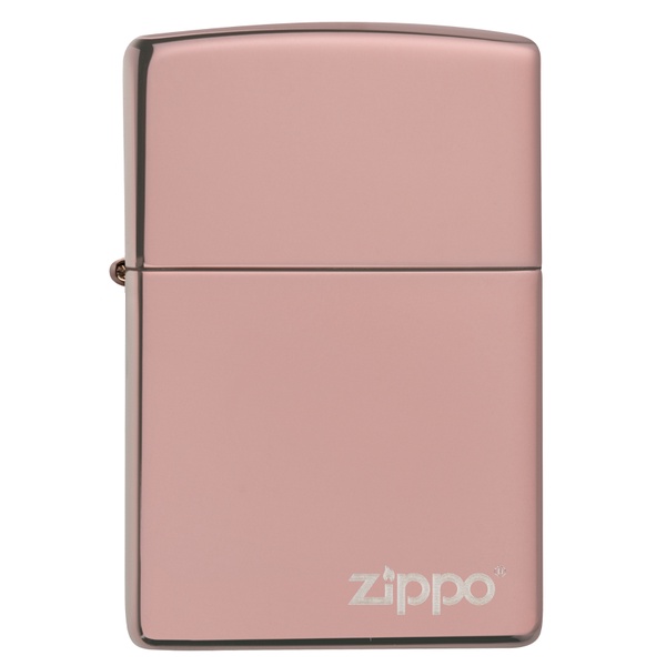 Zippo High Polish Rose Gold Zippo Logo Made In USA