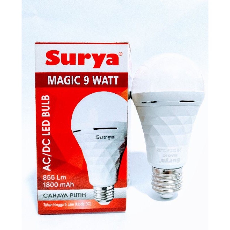 Lampu Emergency LED BULB SURYA / Genio Magic 9 12 18 Watt