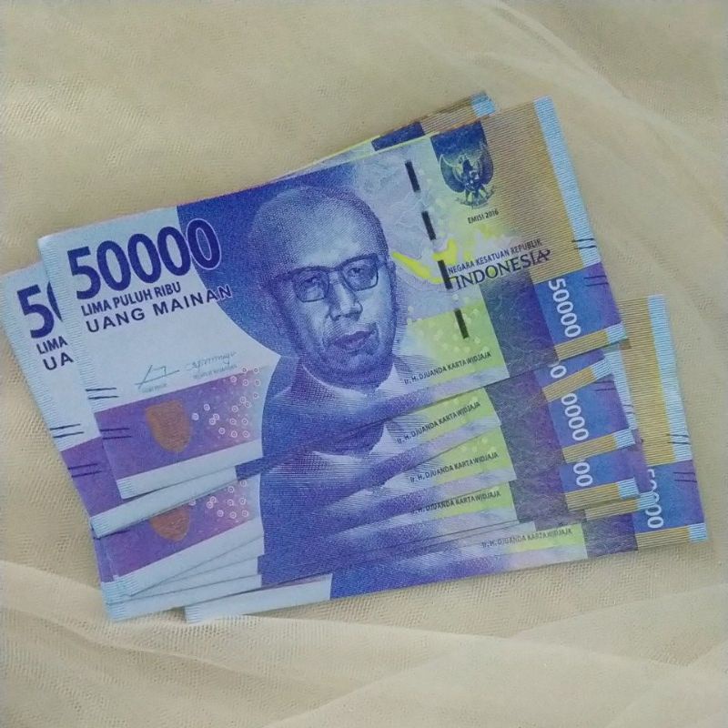 Uang Mainan/Replika uang kertas 50ribu/50000