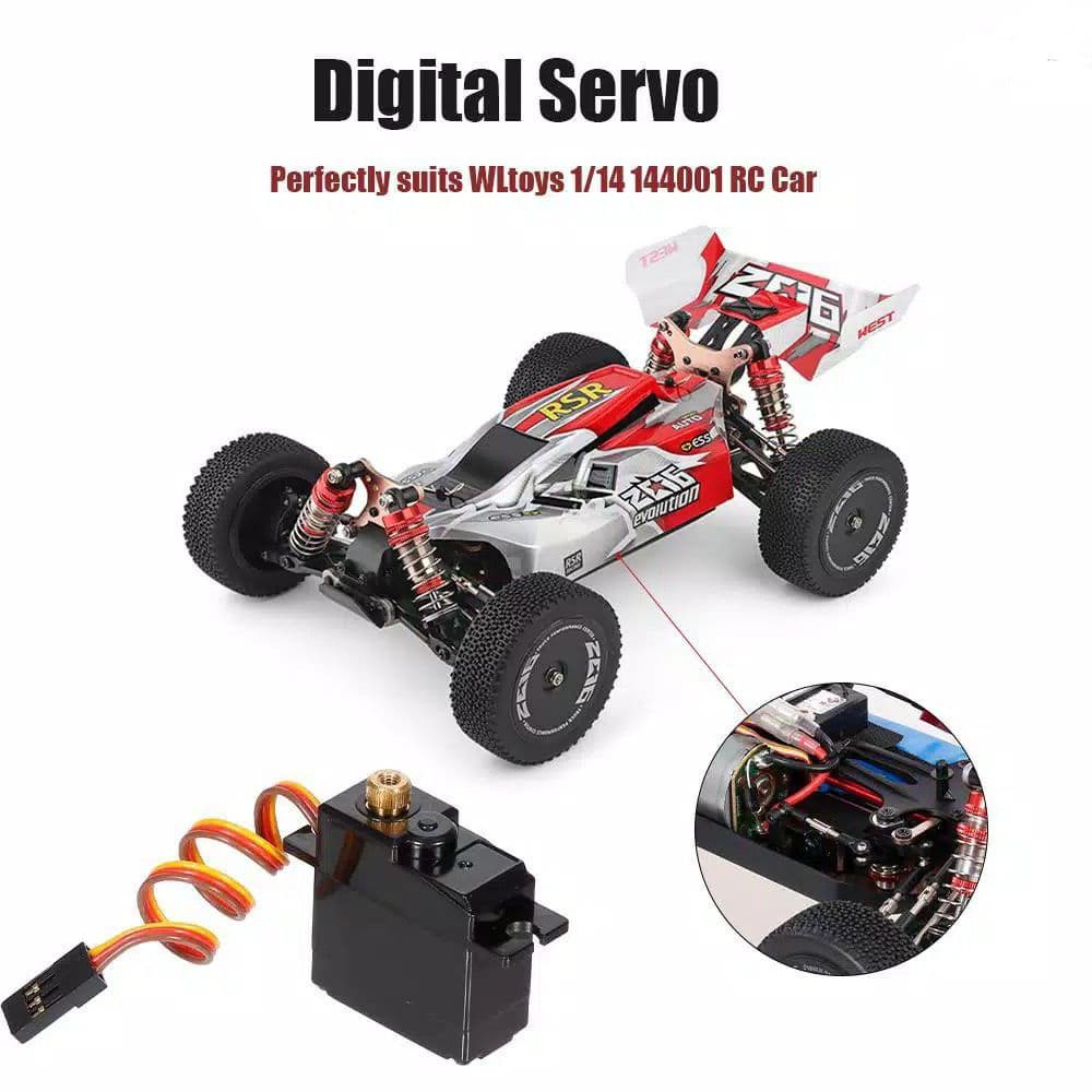 Fd Servo Digital Metal Gear Untuk Wltoys 1/14 144001 Rc Mobil