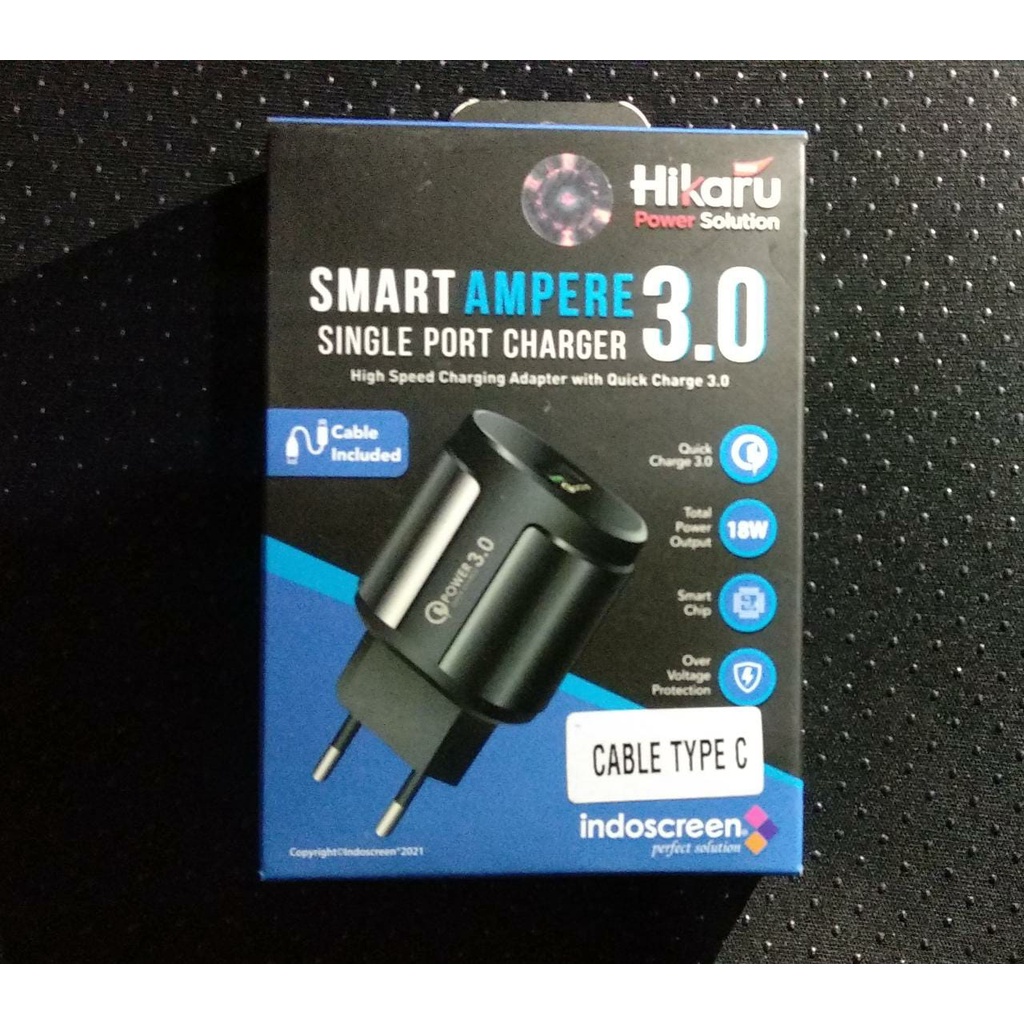 Adaptor Fast Charging QC 3.0 New Hikaru Qualcomm Wall Charger For Samsung Xiaomi Infinix Realme