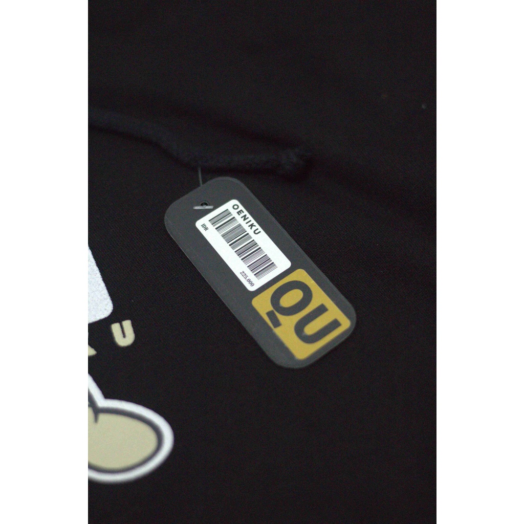 Hoodie oversize unisex original OENIQU motif SLUGS BLACK