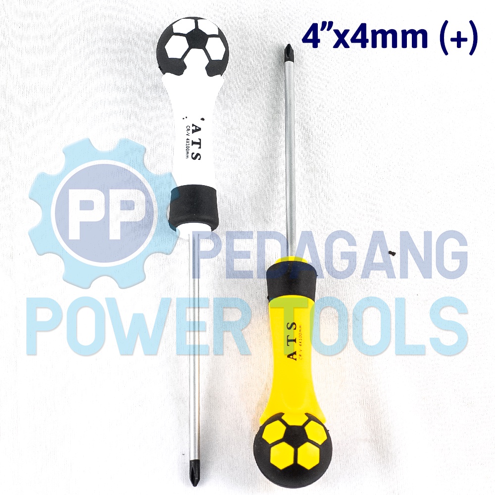 ATS OBENG BOLA 4 INCH PLUS GAGANG PLASTIK KEMBANG RADIO SCREWDRIVER