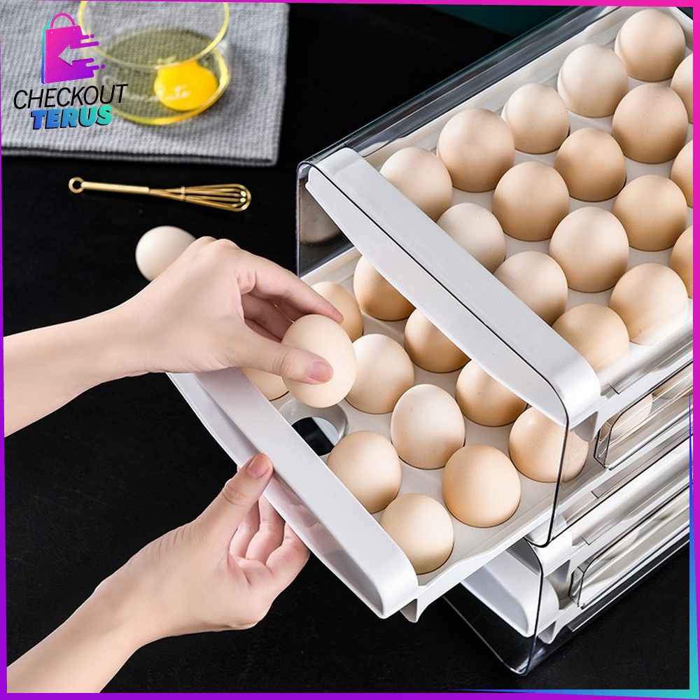 CT C201 Kotak Telur Tempat Penyimpanan Telor 30 Sekat Rak Telur Tempat Telur Egg Storage Box Organizer