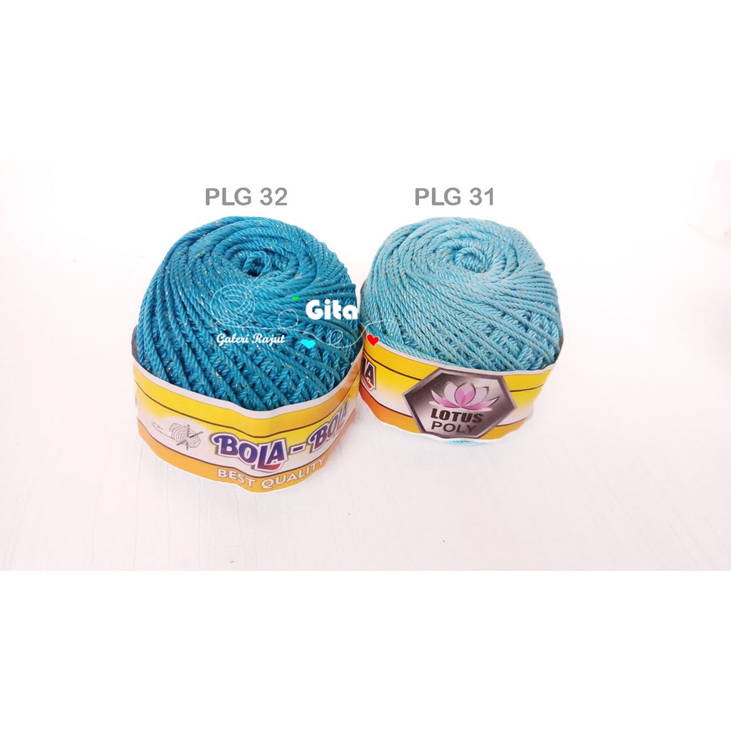 Benang Rajut Poly Gliter, Polyester Gliter Bola-bola