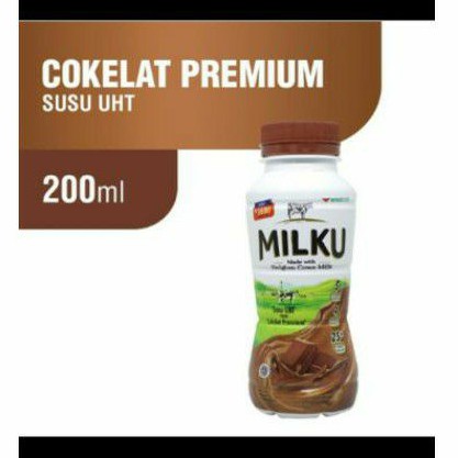 

susu uht milku 200ml botol rasa coklat