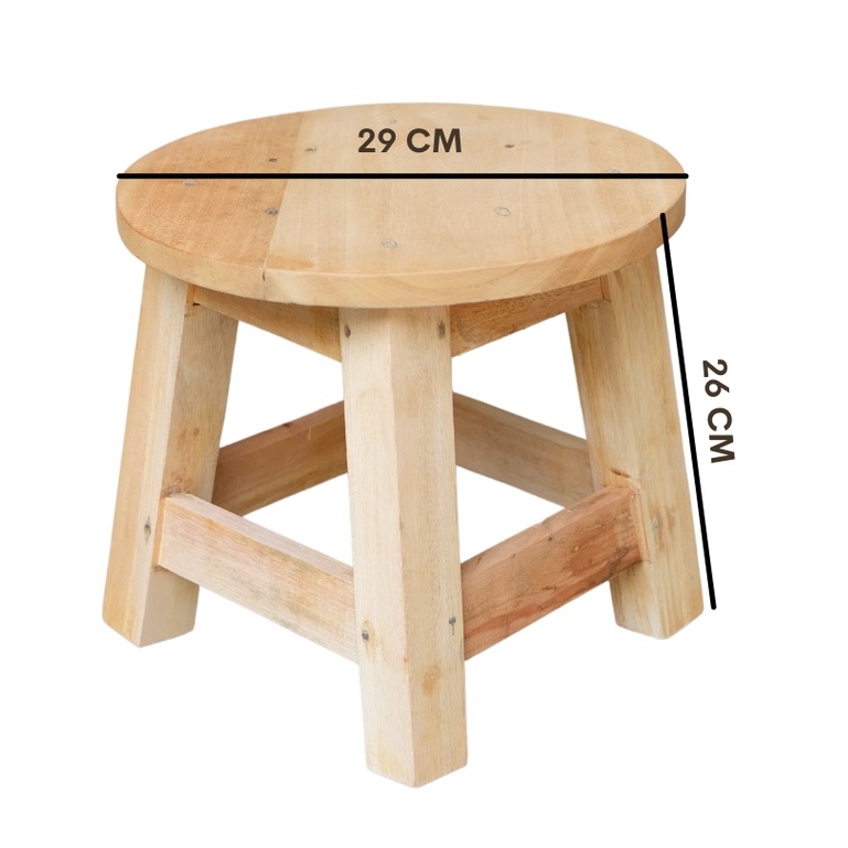 Kursi Kayu / Dingklik Kaju Bulat / Bangku Mini / Tempat Duduk