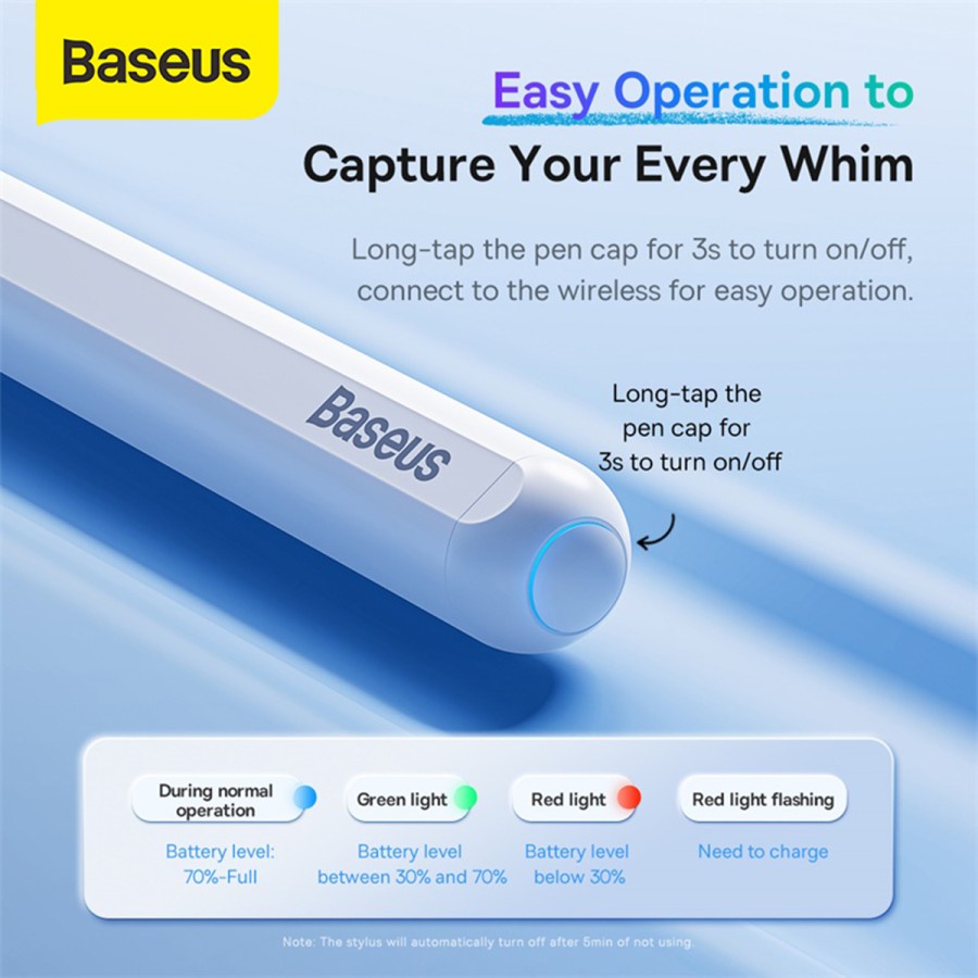 Baseus Pen Stylus Touch Screen Tilt Sensitive Magnet Palm Rejection - Garansi Resmi 6 Bulan