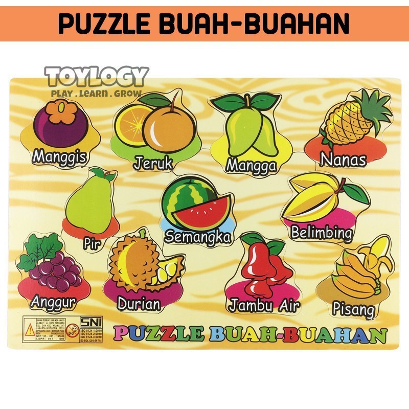 Jual Mainan Edukasi Anak Puzzle Kayu dengan Gambar dasar yang beraneka