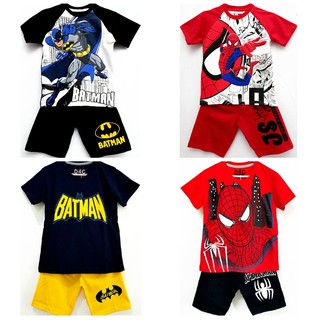 RESTOK Setelan Baju  Anak  Cowok Laki  Laki  Superhero 