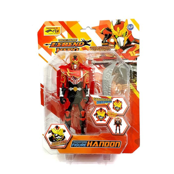 Mainan Anak Legend Hero Figure Transformer Handon Hero Piece (MERAH)