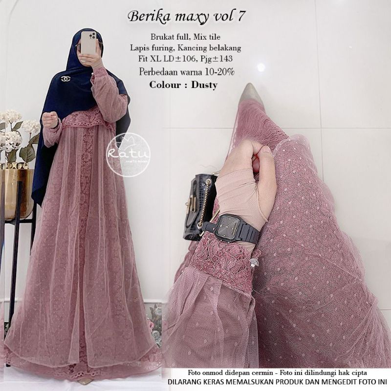 BERIKA MAXY VOL.7 BY RATU MULABEES (MAXY GAMIS MUSLIMAH) Maxy brukat premium rekomended