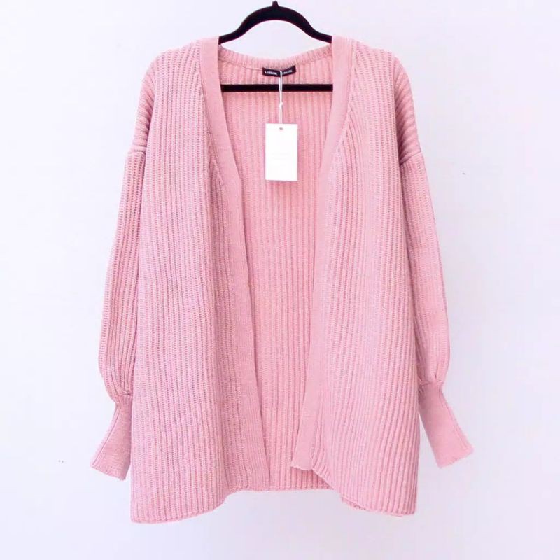 CS031 - Cardigan Nolan lengan balon / Oversize | rajut wanita diskon