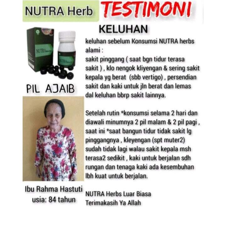 Nutra Herbs Original Netlife Pil Hitam Ajaib 1 Botol isi 30 PIL - Benku