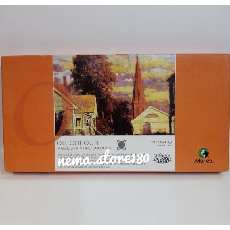

CAT MINYAK MARIE'S OIL COLOUR 12 WARNA MARIE'S PAINTING COLOUR