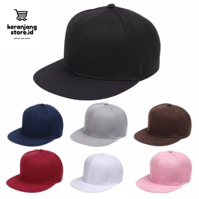 Topi Snapback Polos Premium