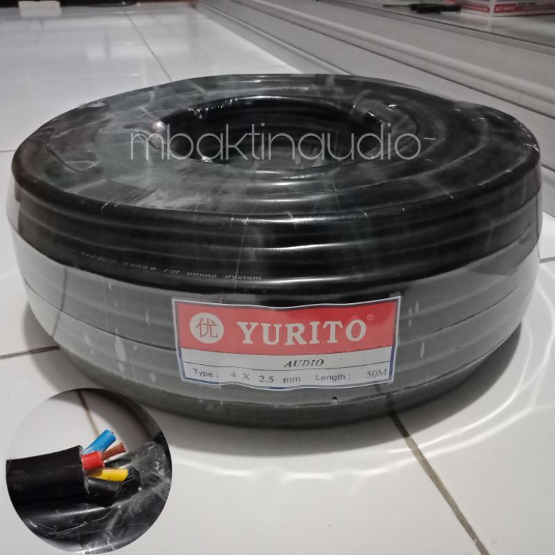 Kabel Audio Speaker Yurito 4x2.5mm Roll 50 Meter
