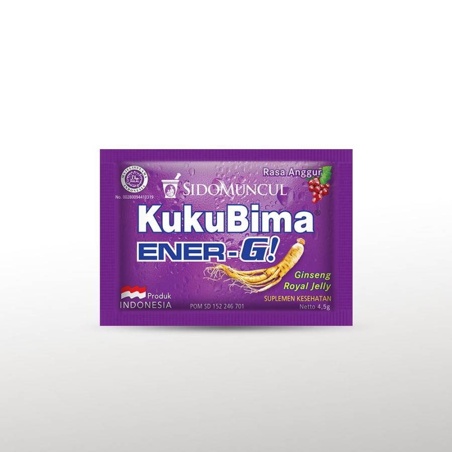 

Kuku Bima Ener-G Rasa Anggur [4,5 Gr] / 1 Pc