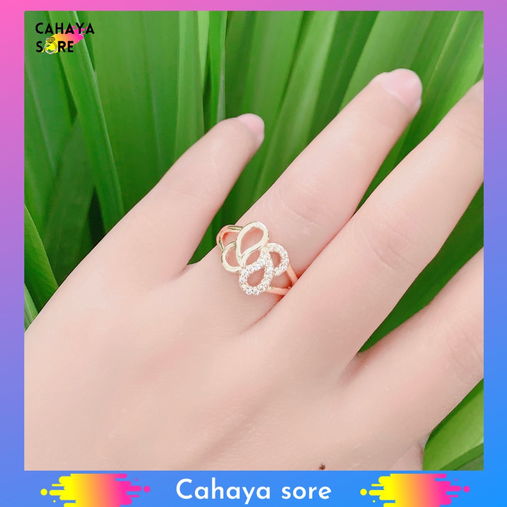 Cincin Xuping Gold Cincin Dewasa Model Permata CD31