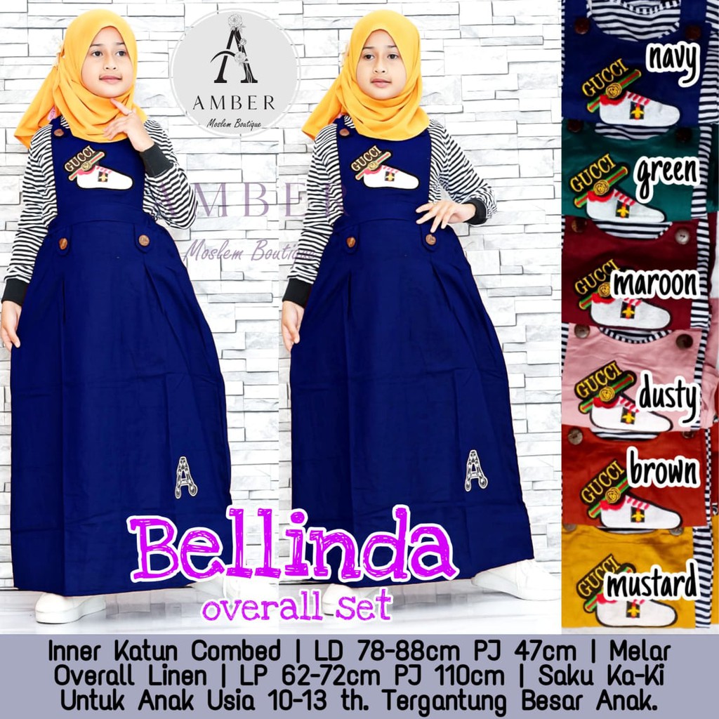 GAMIS SYARI ANAK MUSLIM BELINDA OVERAL SET