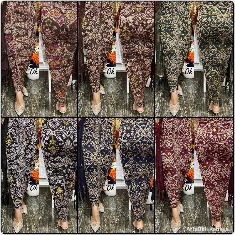 Kamen jadi katun bordir strait motif songket + Selendang