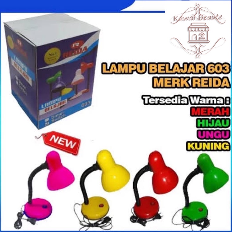 Reida 603 Lampu Belajar Anak + Saklar Switch ON OFF Kabel