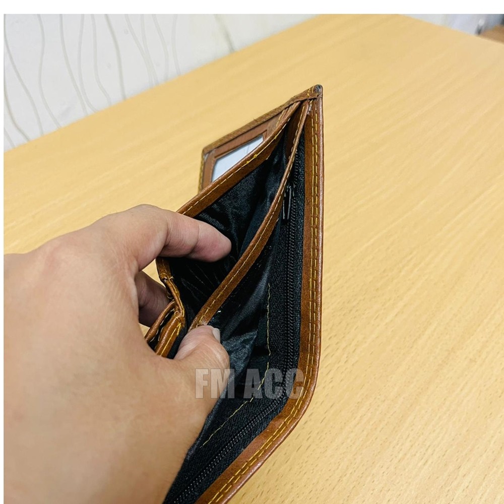 Dompet Pria Kulit Sintesis Trbaru 2021  GRATIS Box Domp