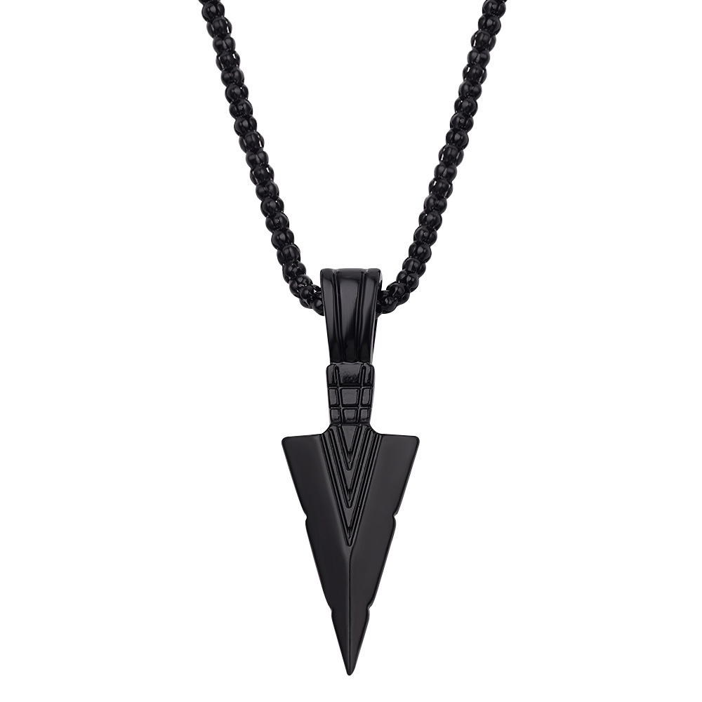 【COD Tangding】Creative Personality Alloy Spearhead Necklace for Men Fashion Accessories Jewelry