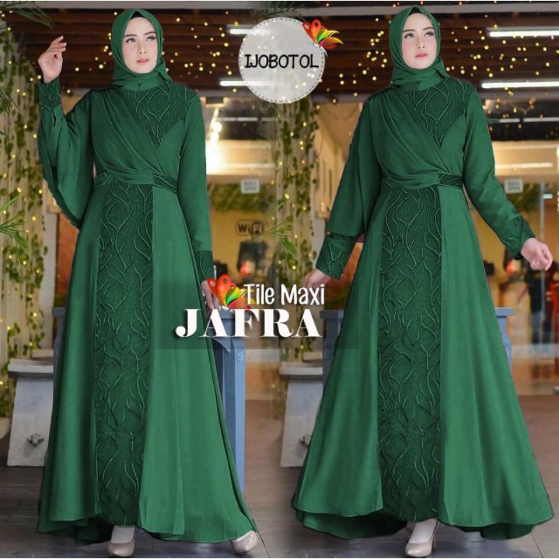 MAXY JAFRA TILE MUTIARA, GAMIS, MUSLIM, MOSCREPE PREMIUM