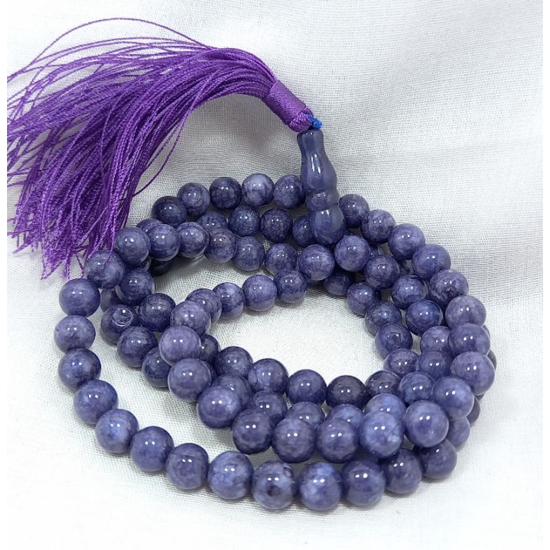 TASBIH BATU BATU BIRU SAFIR  ISI 99 BUTIR