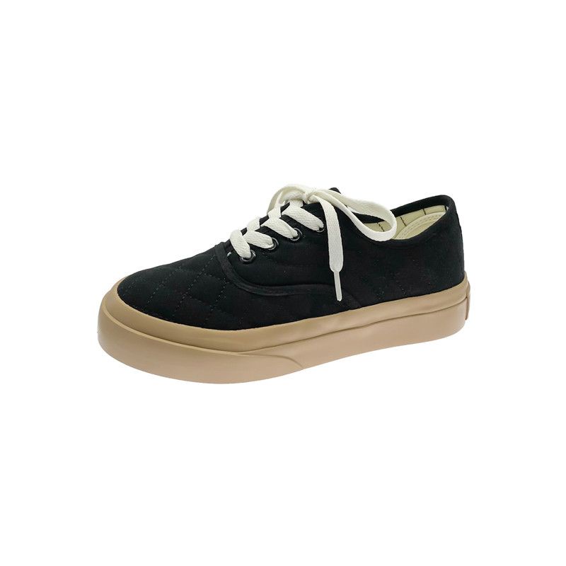 SEVEN_DAY SEPATU SNEAKERS WANITA KOREA IMPORT CASUAL KANVAS SHOES FQ-71-Hitam