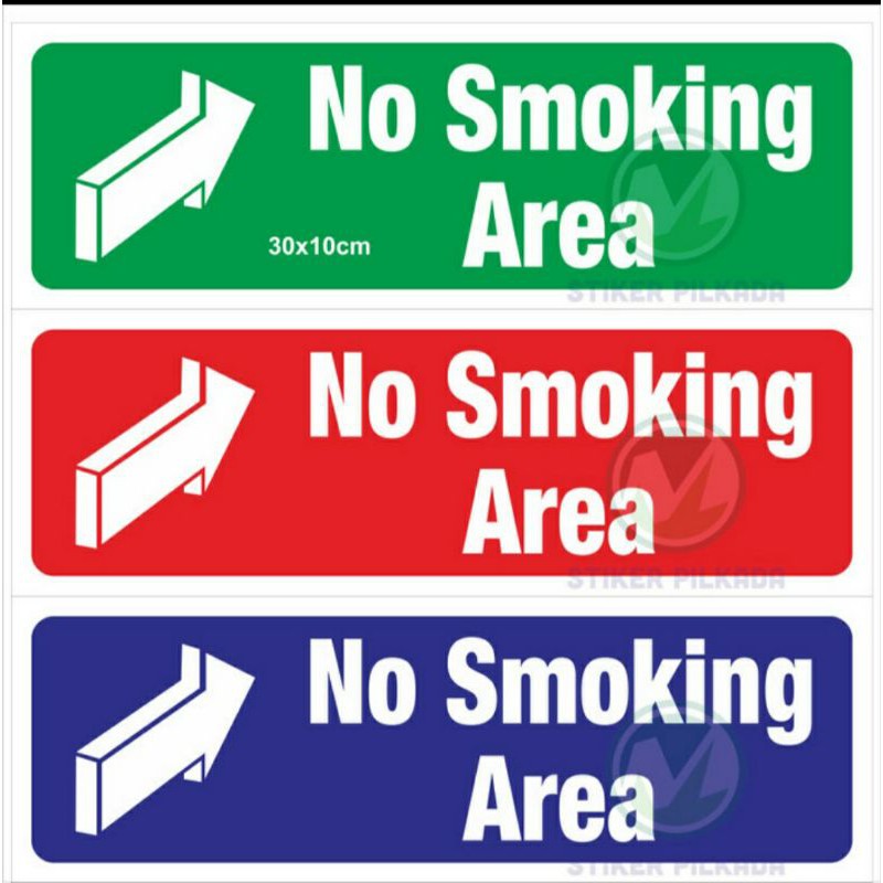 

STIKER NO SMOKING AREA 30x10CM