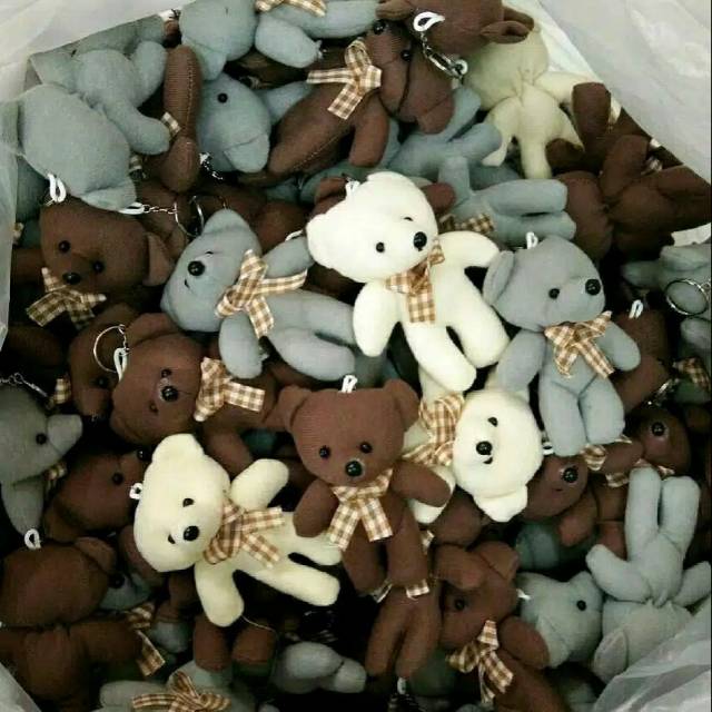 Boneka aksesoris tas dan gantungan kunci gantungan tas beruang