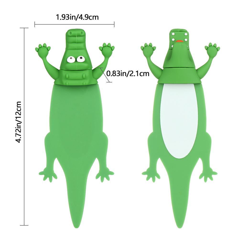 Nanas 3D Bookmark Kreatif Anak Hadiah Crocodile Hiu PVC Perlengkapan Sekolah