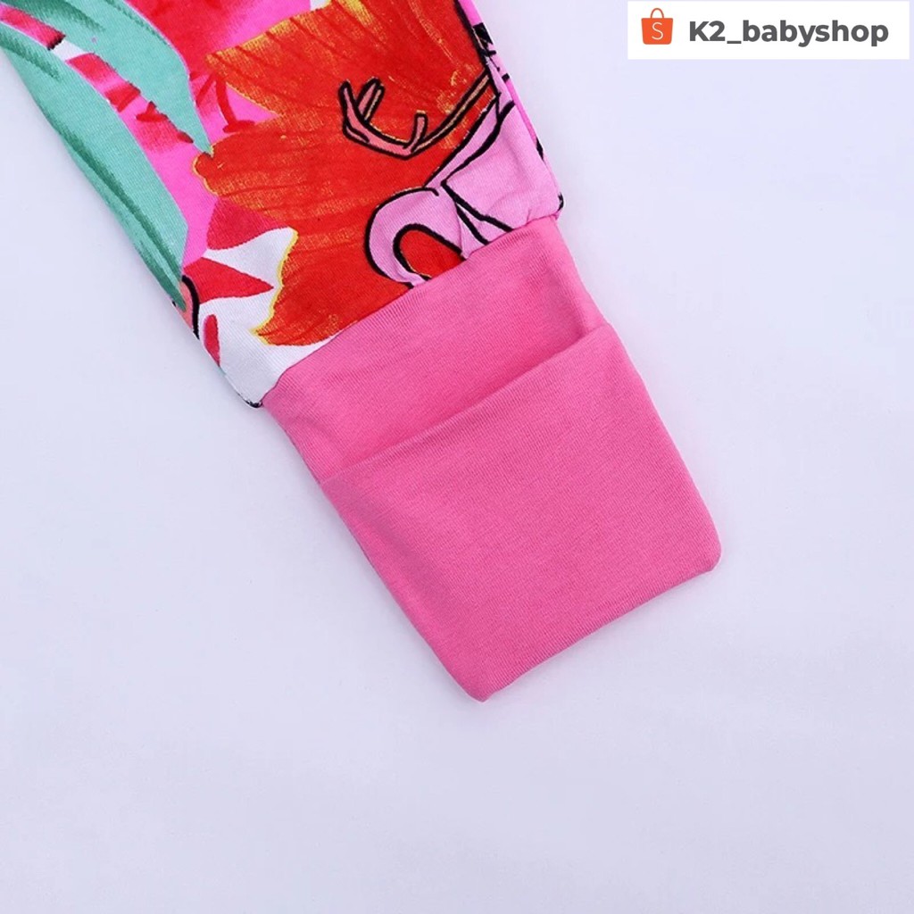 BABY K2 - BABY LONG ZIPPYSUIT MOTIF FLAMINGO KODE 00007