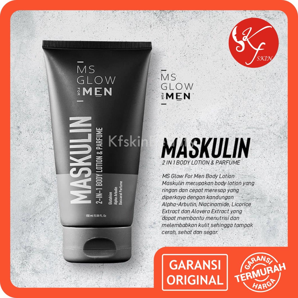 MASKULIN MS GLOW MEN 2in1 BODY LOTION AND PARFUME MSGLOW FOR MEN