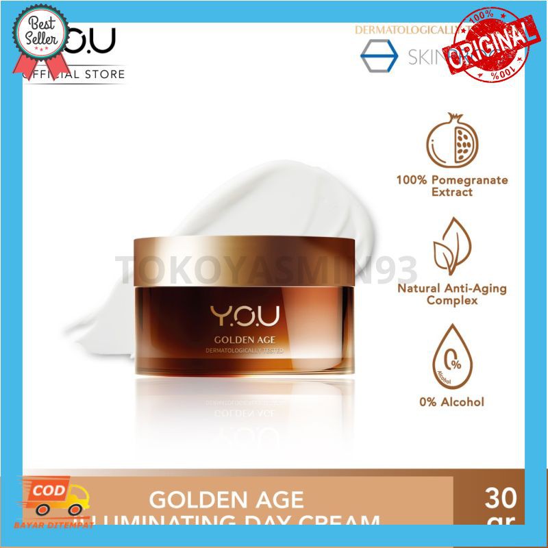 YOU Golden Age Illuminating Day Cream 30g [Total Radical Protection with SPF 30 PA+++] Murah