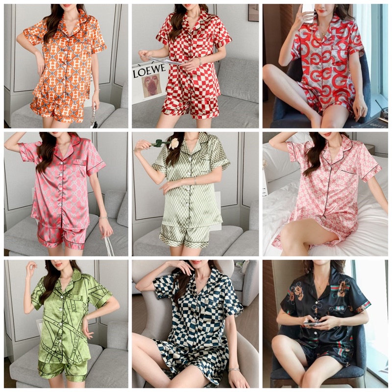 SD Piyama Satin Lengan Pendek Celana Pendek Import Quality