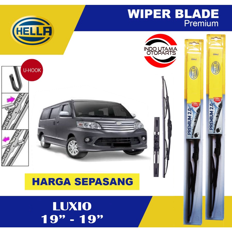 Wiper Blade Mobil Luxio HELLA Premium 2.0 (19-19)