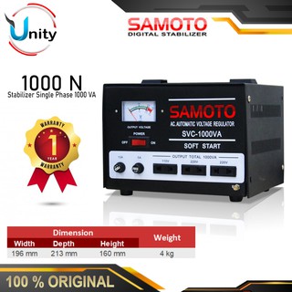 Stavolt Listrik SMT SVC AVR Stabilizer Samoto 1000 VA Stabiliser 1000N