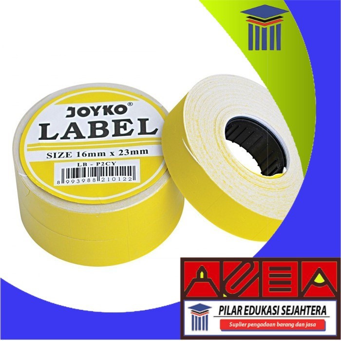 

KERTAS LABEL HARGA / LABEL ROLL JOYKO 1 PLY KUNING MURAH