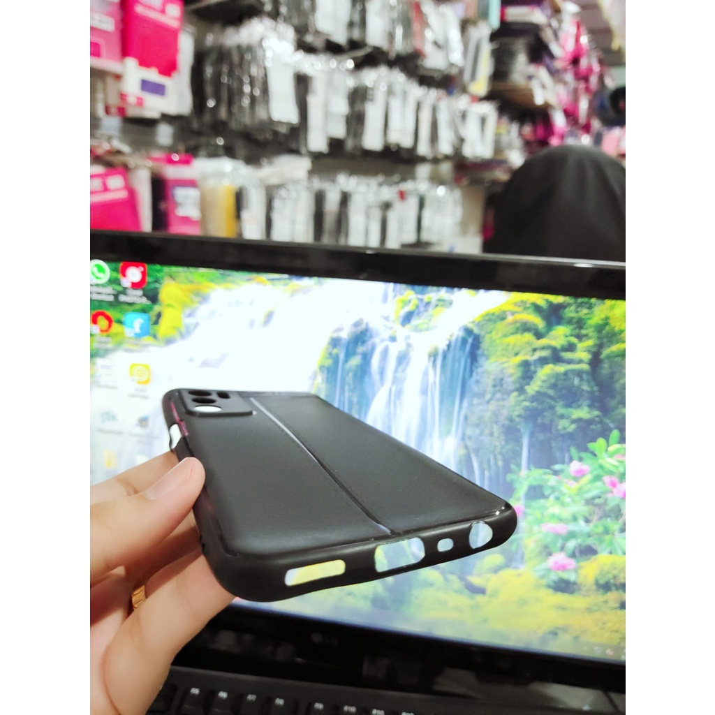 AutoFokus Oppo A16 6.52 Inchi Leather Soft Case AUTOFOCUS Motif Kulit Jeruk