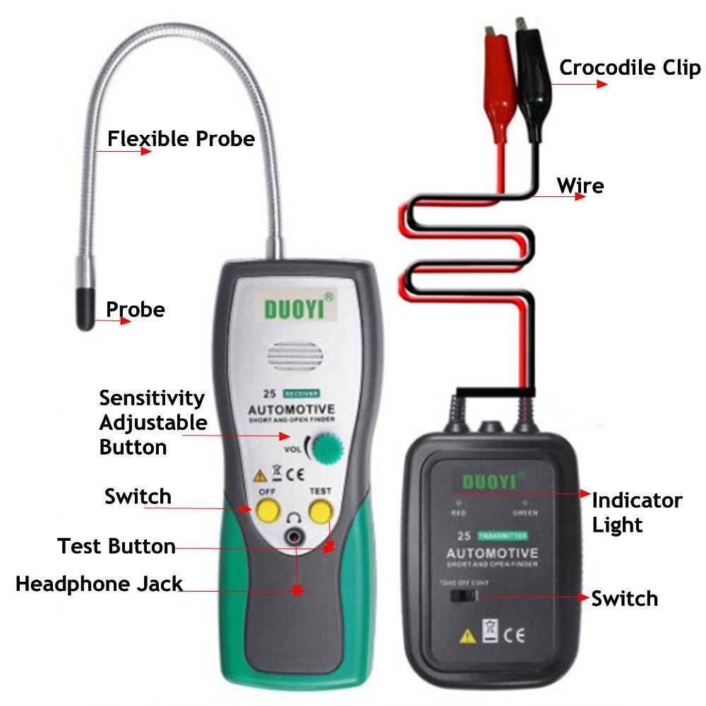 Populer Otomotif Short Circuit Finder Tester Tahan Lama DC Circuit Tester Pelacak Kabel Truk Mobil Untuk Kendaraan