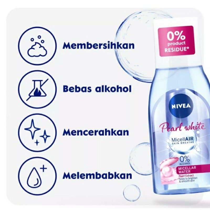 Nivea Micellar Water 125ml | Pearl White | Hydration | Oil and Acne