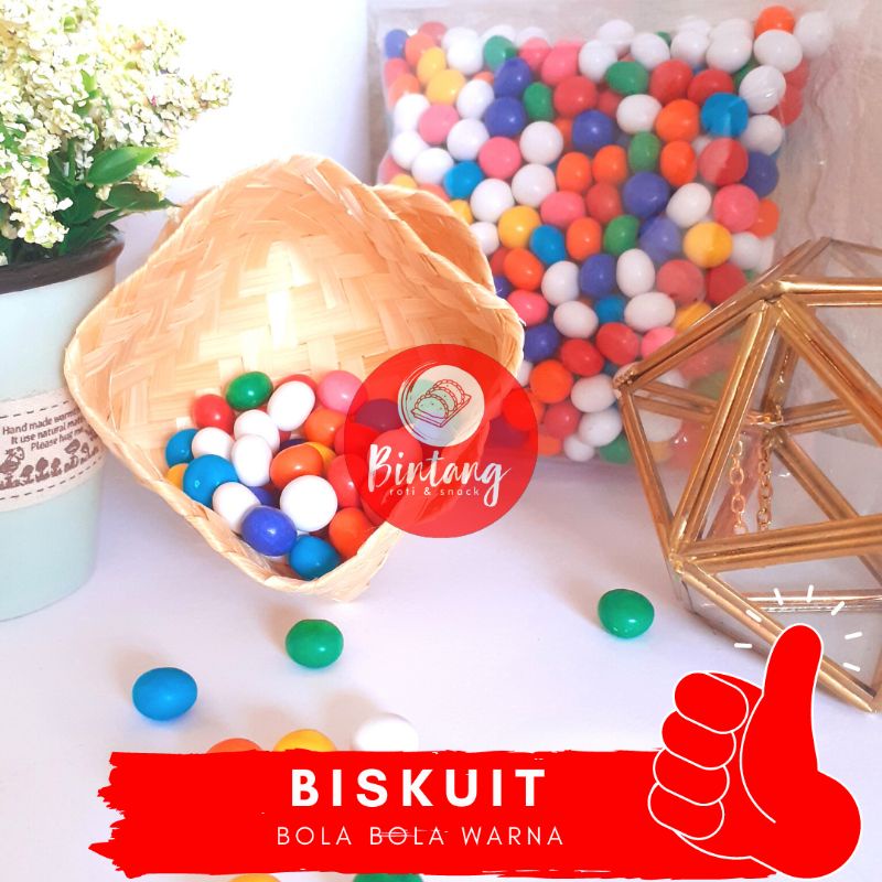 

Biscuit Bola Warna Warni 500 gram