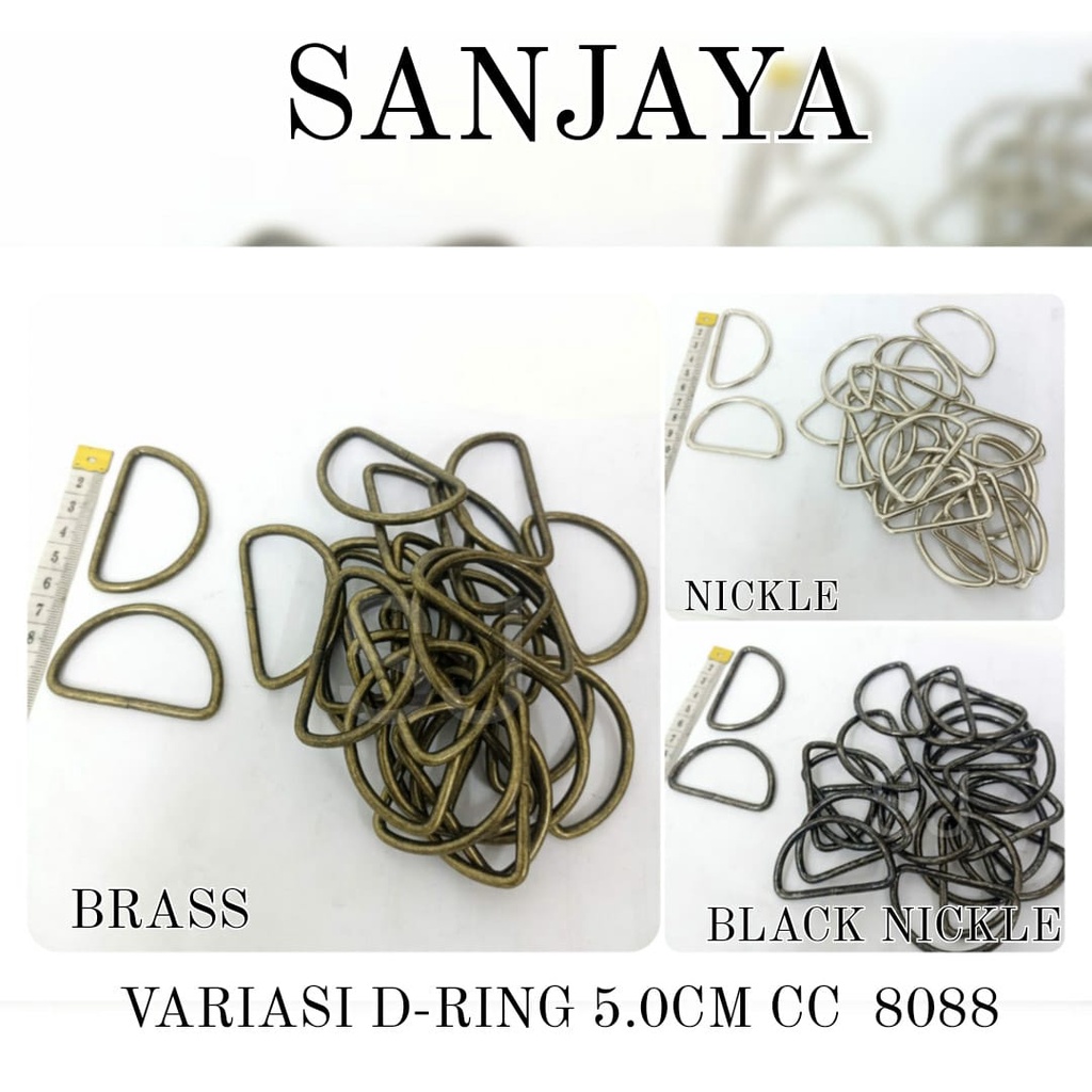 RING D 5 CM / RING TAS / LOGAM BESI RING / VARIASI D-RING 5.0CM CC-8088